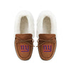 New York Giants NFL Womens Tan Moccasin Slippers