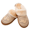 NFL Womens Glitter Open Back Fur Moccasin Slippers - Pick Your Team!