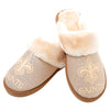 NFL Womens Glitter Open Back Fur Moccasin Slippers - Pick Your Team!