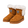 Las Vegas Raiders NFL Womens White Fur Boots