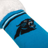 Carolina Panthers NFL Womens Stripe Logo Tall Footy Slipper Socks