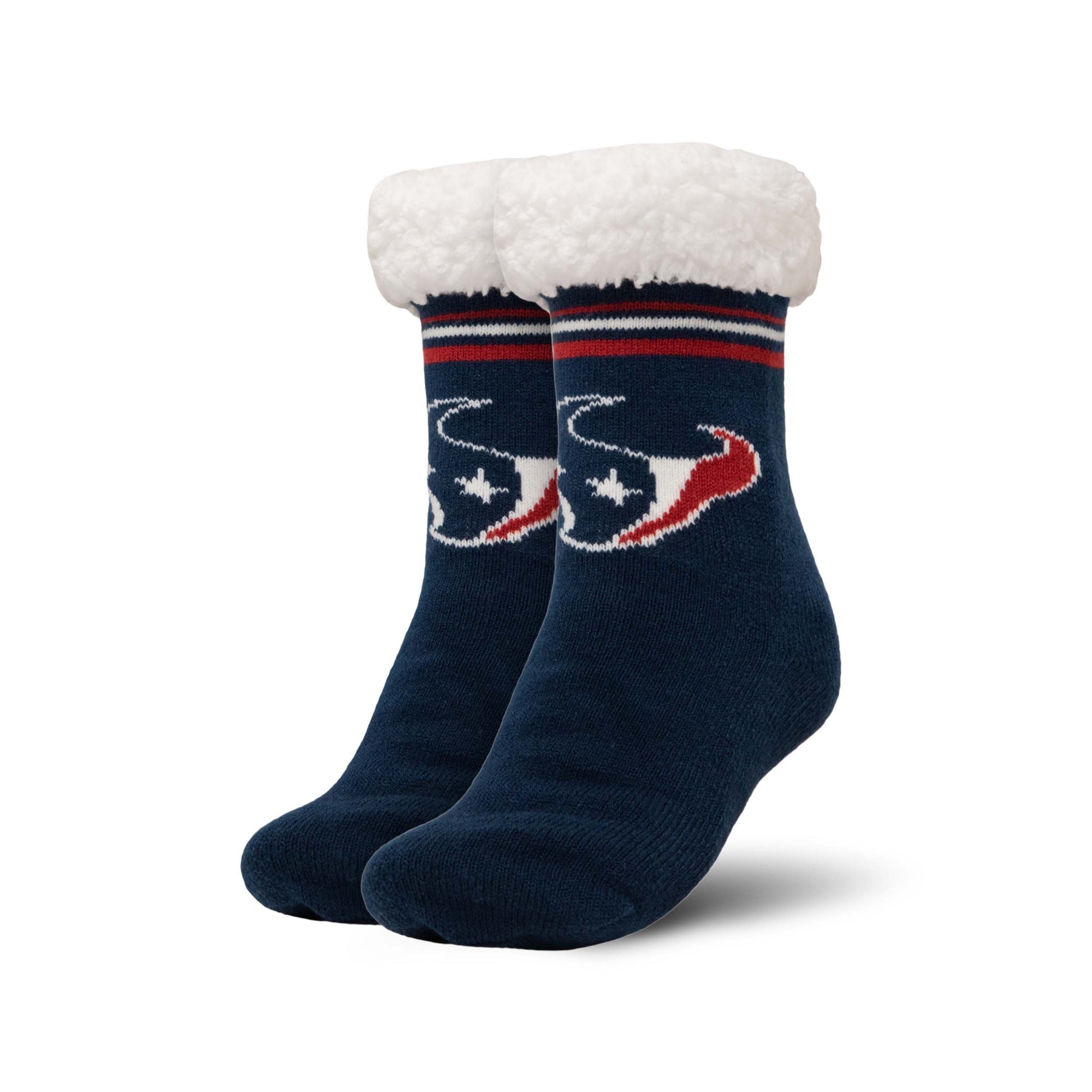 Nfl Pattern Socks NFL Womens Stripe Logo Tall Footy Slipper Socks - Pick Your Team!