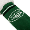 New York Jets NFL Womens Stripe Logo Tall Footy Slipper Socks