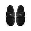 Baltimore Ravens NFL Womens Heel Strap Wordmark Fur Slide