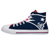 New England Patriots NFL Mens High Top Big Logo Canvas Shoes