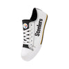 Pittsburgh Steelers NFL Mens Low Top White Canvas Shoes