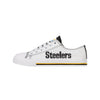 Pittsburgh Steelers NFL Mens Low Top White Canvas Shoes