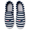 New England Patriots NFL Womens Striped Slip-On Canvas Shoes