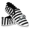 Philadelphia Eagles NFL Womens Striped Slip-On Canvas Shoes