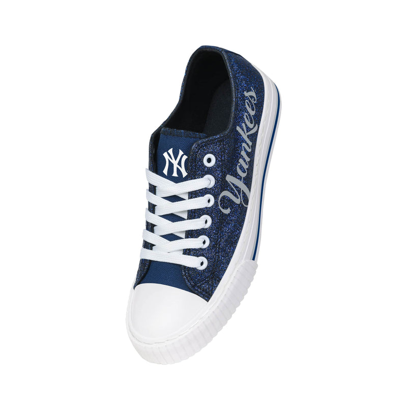 New York Yankees MLB Womens Color Glitter Canvas Shoes