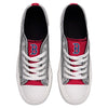 Boston Red Sox MLB Womens Glitter Low Top Canvas Shoes