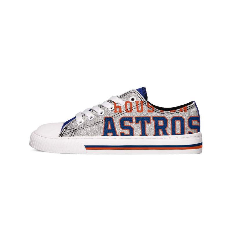 Houston Astros MLB Womens Low Top Repeat Print Canvas Shoes