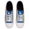 Los Angeles Dodgers MLB Womens Glitter Low Top Canvas Shoes