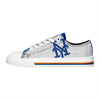 New York Mets MLB Womens Glitter Low Top Canvas Shoes