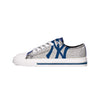 New York Yankees MLB Womens Glitter Low Top Canvas Shoes
