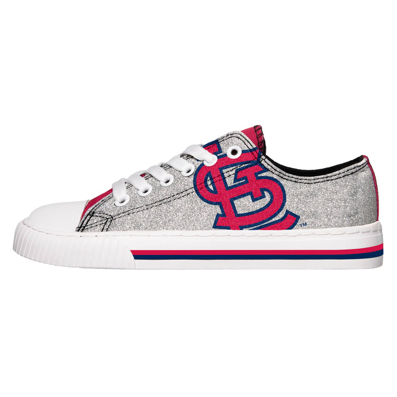 St Louis Cardinals MLB Womens Color Glitter Canvas Shoes