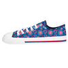 Chicago Cubs MLB Womens Low Top Repeat Print Canvas Shoes