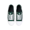 Michigan State Spartans NCAA Womens Color Glitter Low Top Canvas Shoes