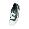 Michigan State Spartans NCAA Womens Color Glitter Low Top Canvas Shoes