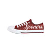 Oklahoma Sooners NCAA Womens Color Glitter Low Top Canvas Shoes
