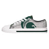 Michigan State Spartans NCAA Womens Glitter Low Top Canvas Shoes