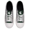 Michigan State Spartans NCAA Womens Glitter Low Top Canvas Shoes
