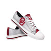 Oklahoma Sooners NCAA Womens Glitter Low Top Canvas Shoes