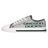 Oregon Ducks NCAA Womens Glitter Low Top Canvas Shoes