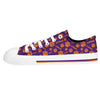 Clemson Tigers NCAA Womens Low Top Repeat Print Canvas Shoes