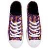 Clemson Tigers NCAA Womens Low Top Repeat Print Canvas Shoes