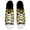 Michigan Wolverines NCAA Womens Low Top Repeat Print Canvas Shoes