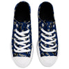 Navy Midshipmen NCAA Womens Low Top Repeat Print Canvas Shoes