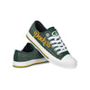 Green Bay Packers NFL Womens Color Glitter Low Top Canvas Shoes