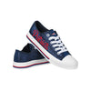 New England Patriots NFL Womens Color Glitter Low Top Canvas Shoes