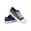Seattle Seahawks NFL Womens Color Glitter Low Top Canvas Shoes
