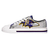 Baltimore Ravens NFL Womens Glitter Low Top Canvas Shoes