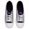 Baltimore Ravens NFL Womens Glitter Low Top Canvas Shoes