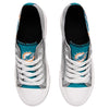Miami Dolphins NFL Womens Glitter Low Top Canvas Shoes