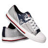 New England Patriots NFL Womens Glitter Low Top Canvas Shoes
