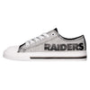 Las Vegas Raiders NFL Womens Glitter Low Top Canvas Shoes