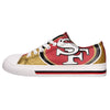 San Francisco 49ers NFL Womens Glitter Low Top Canvas Shoes
