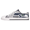 Seattle Seahawks NFL Womens Glitter Low Top Canvas Shoes