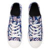 New York Giants NFL Womens Low Top Repeat Print Canvas Shoes