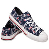 New England Patriots NFL Womens Low Top Repeat Print Canvas Shoes