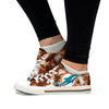 Miami Dolphins NFL Womens Low Top Tie-Dye Canvas Shoes