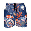New York Mets MLB Mens Logo Rush Swimming Trunks