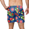 Chicago Cubs MLB Mens Floral Slim Fit 5.5" Swimming Suit Trunks