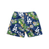Los Angeles Dodgers MLB Mens Floral Slim Fit 5.5" Swimming Suit Trunks