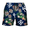 MLB Mens Floral Slim Fit 5.5" Swimming Suit Trunks - Pick Team