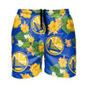 Golden State Warriors NBA Mens Original Floral Slim Fit 5.5" Swimming Suit Trunks